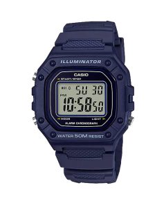 ساعت مچی دیجیتال کاسیو مدل W-218H-2AVDF ضد آب با بند رزین
