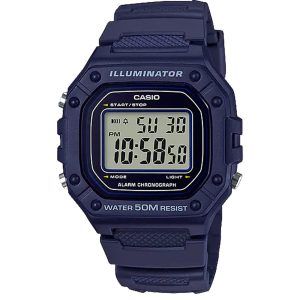ساعت مچی دیجیتال کاسیو مدل W-218H-2AVDF ضد آب با بند رزین