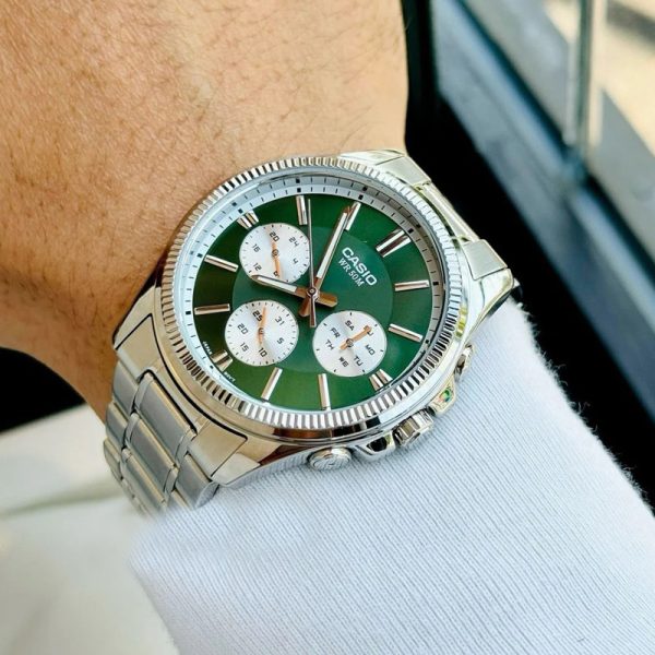 ساعت مچی مردانه کاسیو مدل MTP-1375D-3AVDF با بند استیل