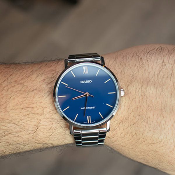 ساعت مچی مردانه کاسیو مدل MTP-VT01D-2BUDF با بند استیل ضد زنگ