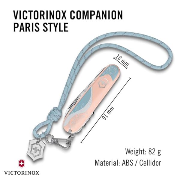 چاقوی ارتش سوئیس ویکتورینوکس مدل پاریس، صورتی (9.1 سانتی‌متر)، ABS/Cellidor Scale