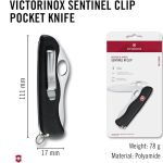 چاقو ویکتورینوکس مدل Sentinel clip black رفرنس 0.8416M3