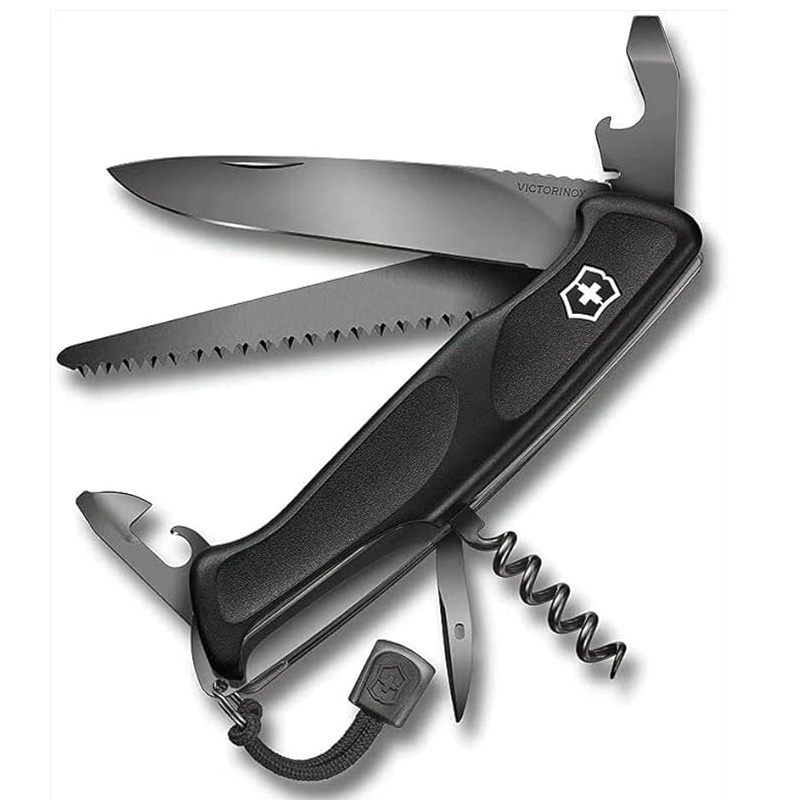 چاکو-12-کاره-ویکتورینوکس-Victorinox-Ranger-Grip-55-Onyx-Black-0.9563.C31P چاکو 12 کاره ویکتورینوکس Victorinox Ranger Grip 55 Onyx Black 0.9563.C31P