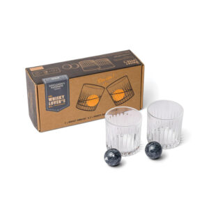 ست ۲ عددی لیوان نوشیدنی با سنگ خنک کننده جنتلمنز هاردور مدل The whisky lovers kit