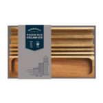 نظم دهنده و استند جنتلمن هاردور مدل Wooden Desk Organizer & Phone Stand