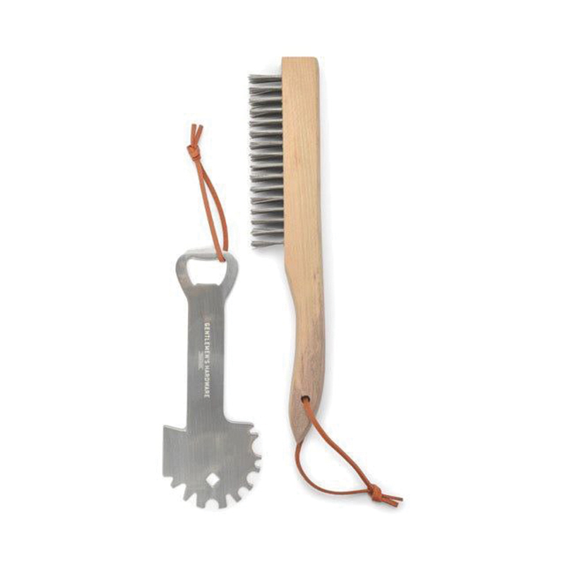 کیت-تمیزکننده-باربیکیو-BBQ-Care-Kit-Grill-scraper&wire-brush-2 کیت تمیزکننده باربیکیو جنتلمنز هاردور مدل BBQ Care Kit Grill scraper & wire brush