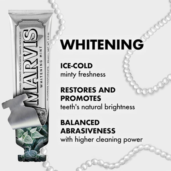 خمیردندان سفید کننده مارویس مدل WHITENING MINT