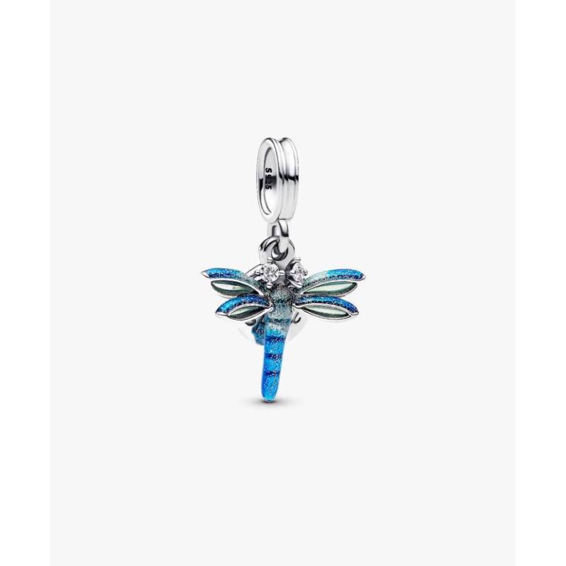 آویزی خاص پاندورا مدل Wavy Dark Blue Murano Glass Ocean 798938c00 (1) پلاک سنجاقک پاندورا مدل Double Dangle Dragonfly Charm 793745c01