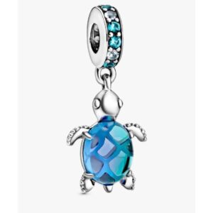 پلاک لاک‌پشت پاندورا مدل Murano Glass Sea
