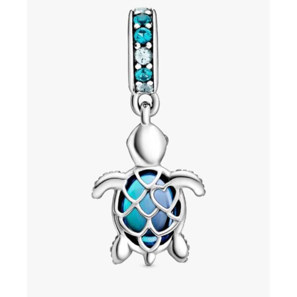 پلاک لاک‌پشت پاندورا مدل Murano Glass Sea