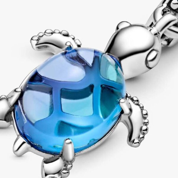 پلاک لاک‌پشت پاندورا مدل Murano Glass Sea